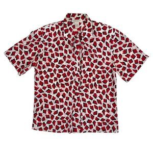 Vintage Jones New York 90s Printed Short Sleeve Shirt Size 4